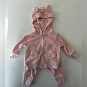 Carter's Soft Pink 2 Piece Outfit with a Bear Theme- size 3 month
